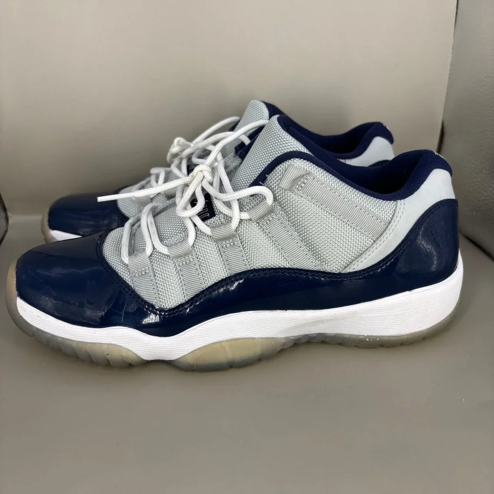Air Jordan 11 Retro Low Georgetown Grey Mist Midnight Navy 528896-007 Mens 7Y